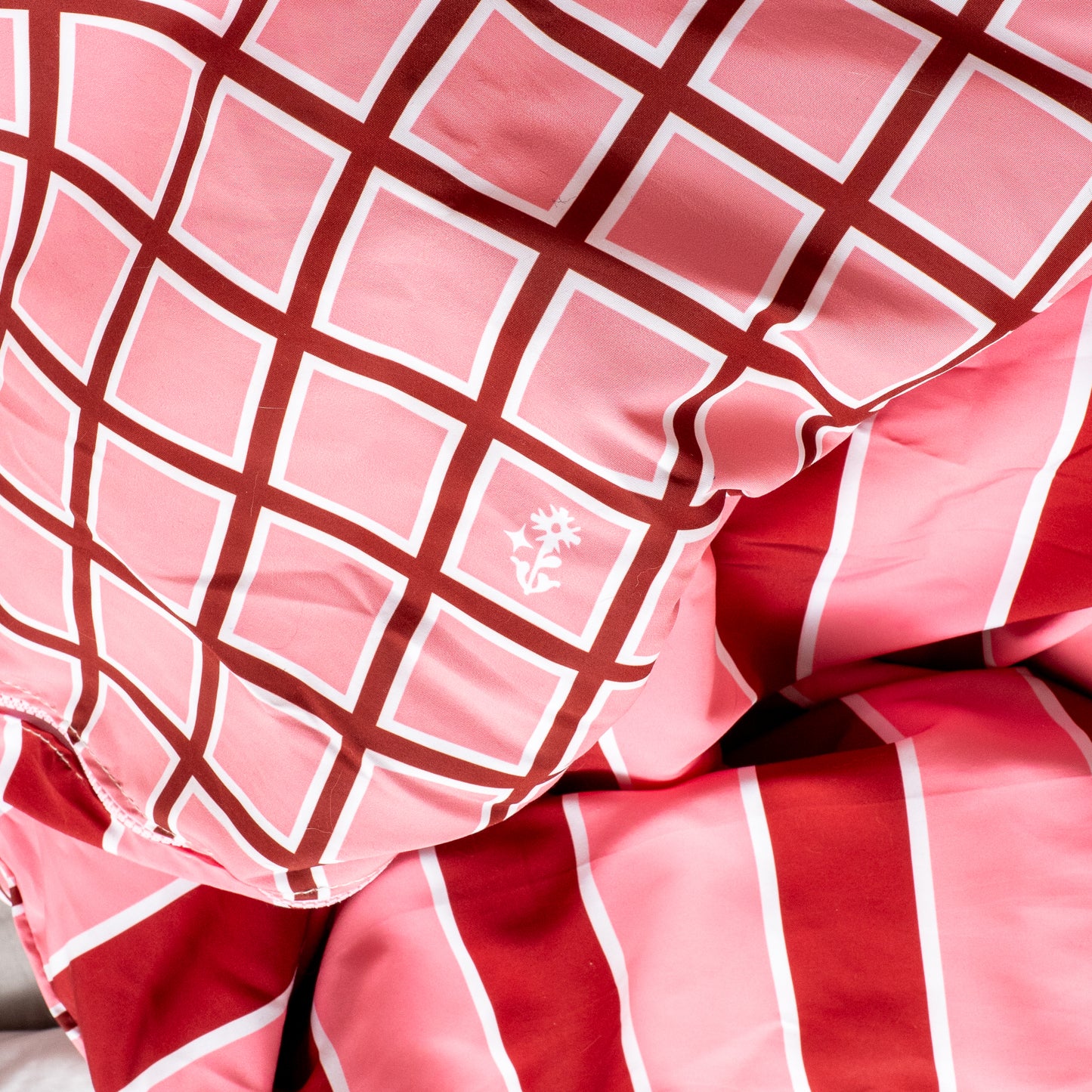 Duvet rayas rosadas