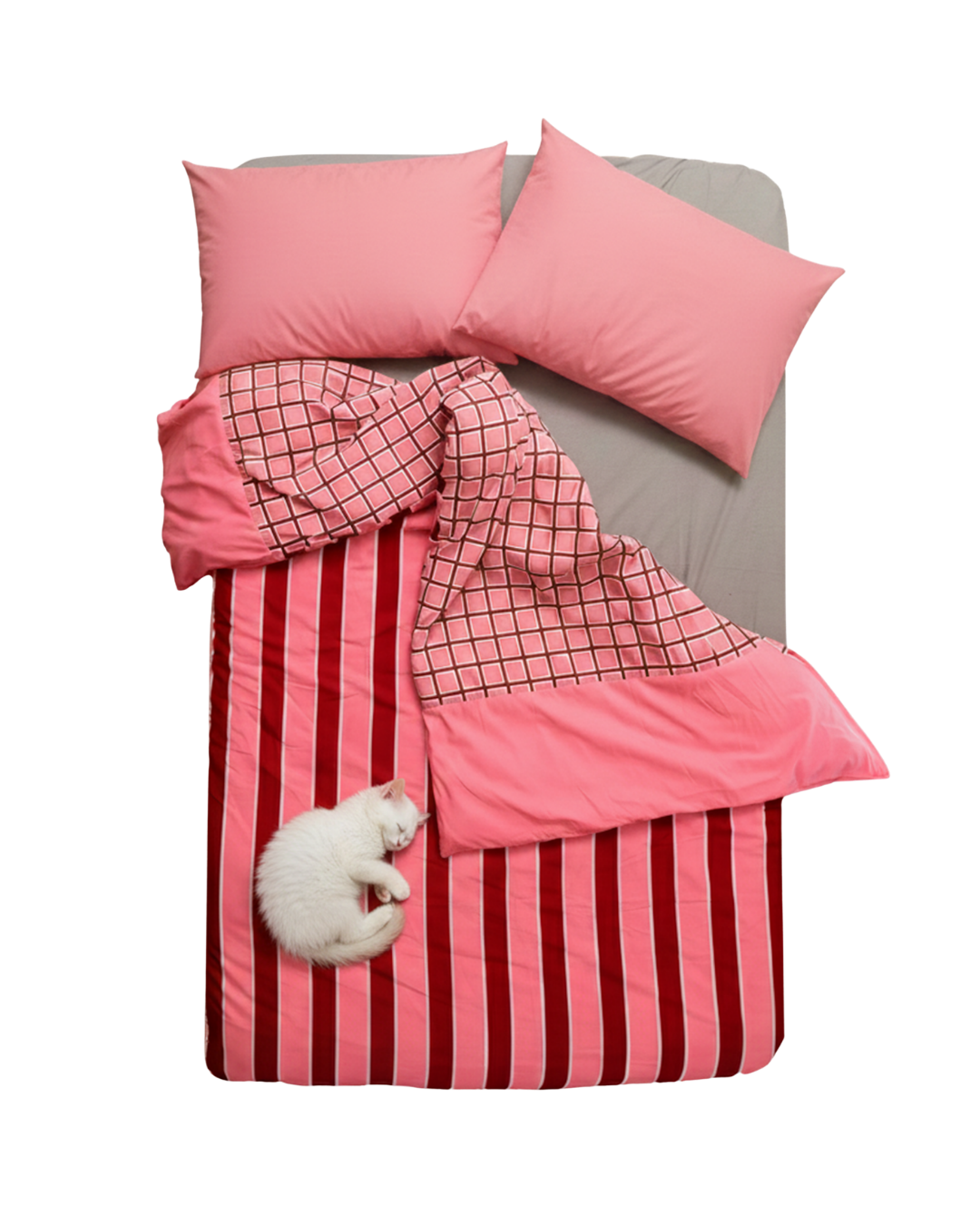 Duvet rayas rosadas