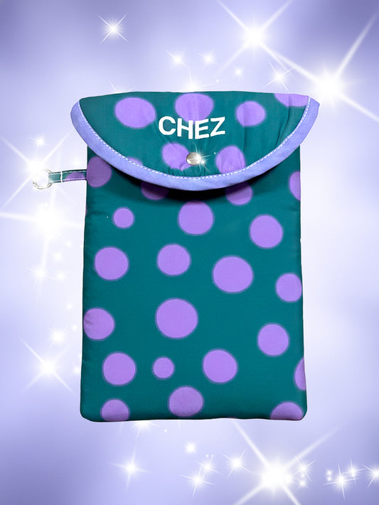 Forro computador puntos morados