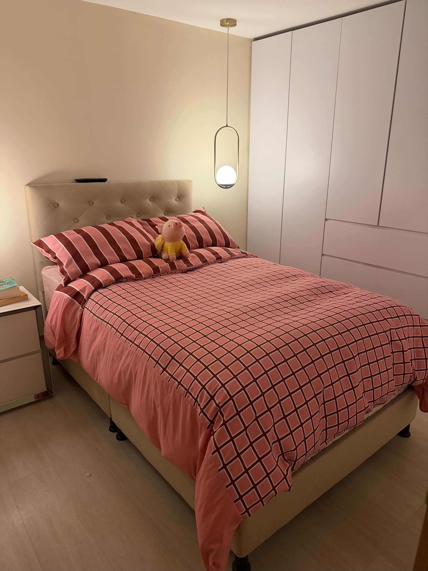 Duvet rayas rosadas